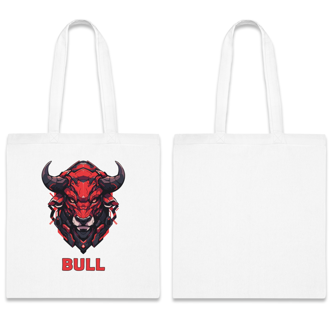 100% Cotton Canvas Tote Bag | Mascot-Bull-009