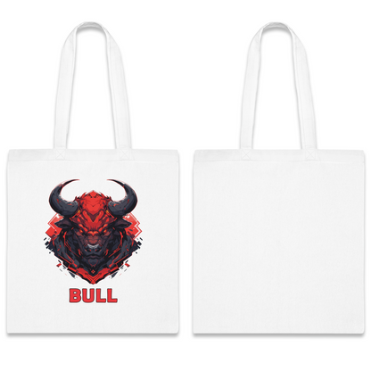 100% Cotton Canvas Tote Bag | Mascot-Bull-010