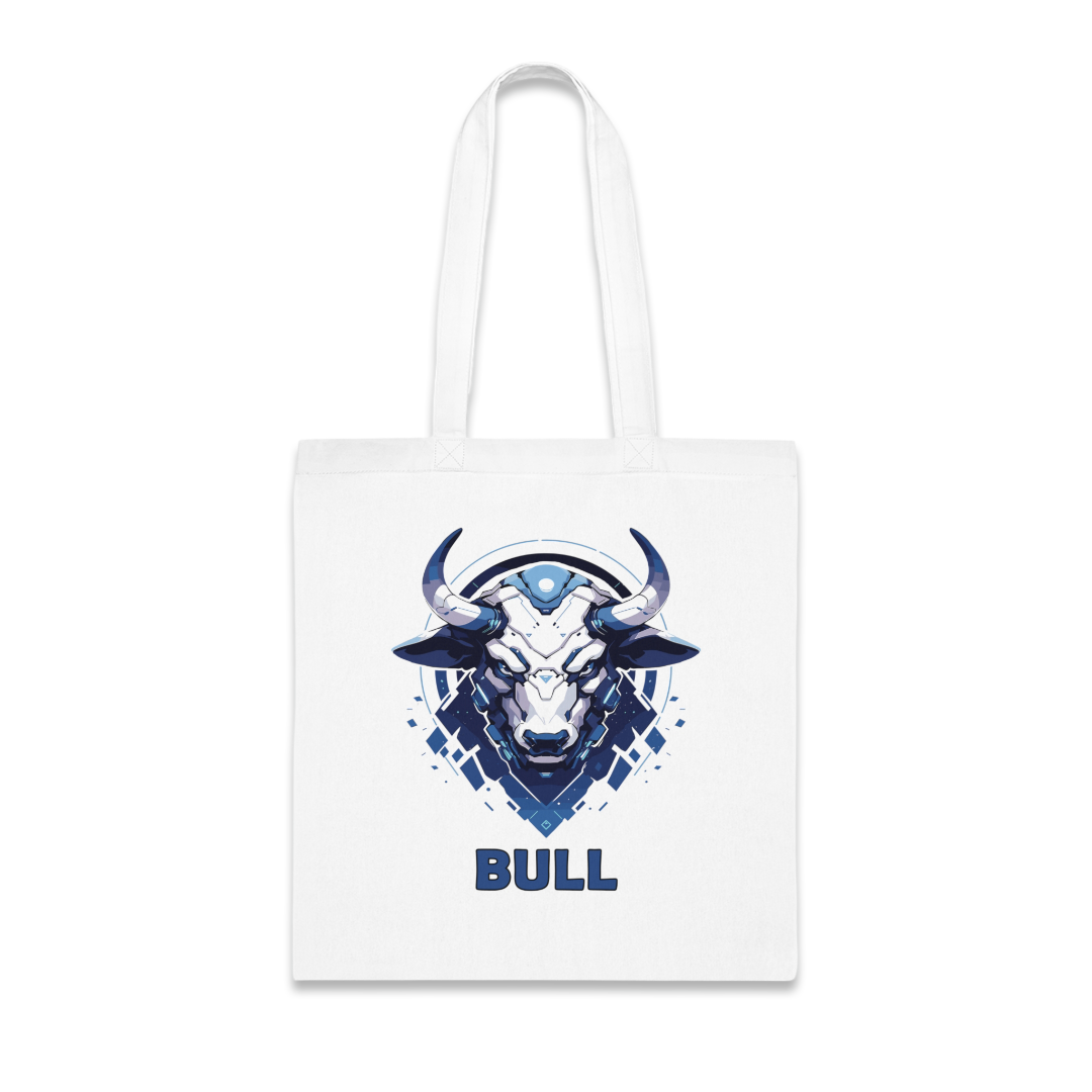 100% Cotton Canvas Tote Bag | Mascot-Bull-013