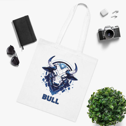 100% Cotton Canvas Tote Bag | Mascot-Bull-013