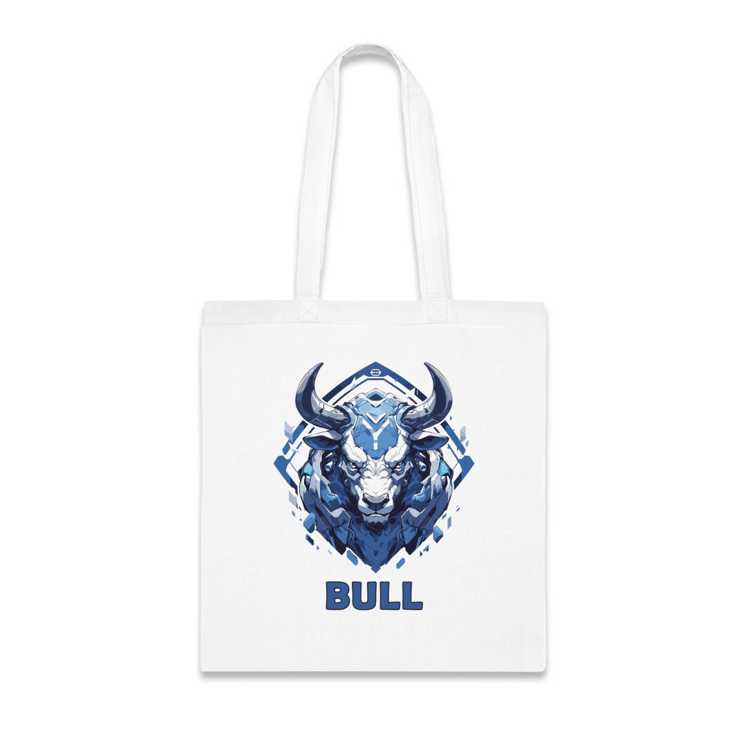 100% Cotton Canvas Tote Bag | Mascot-Bull-014