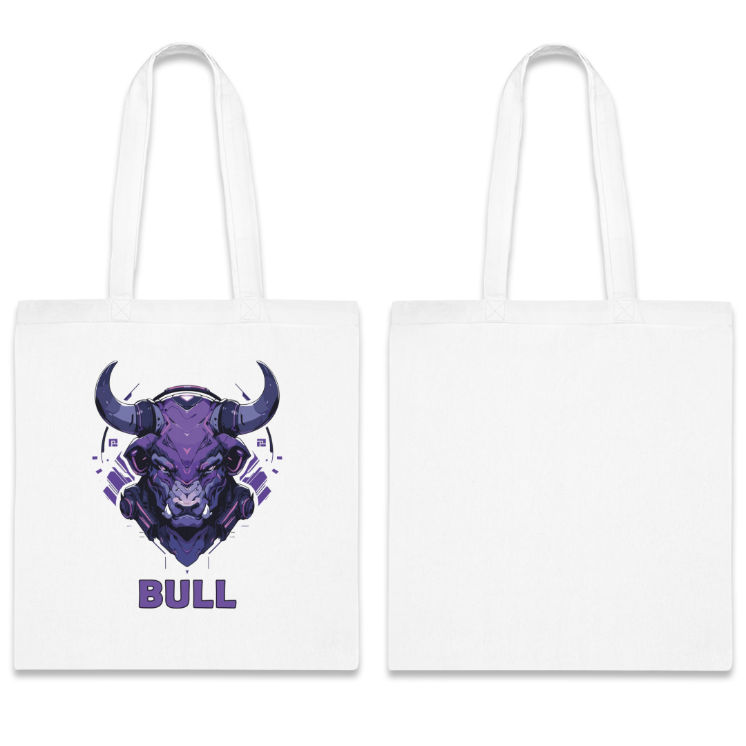 100% Cotton Canvas Tote Bag | Mascot-Bull-015