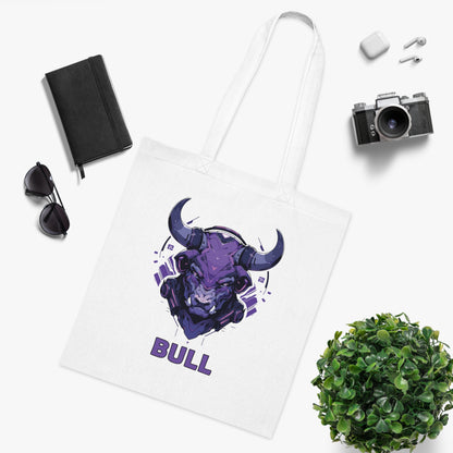 100% Cotton Canvas Tote Bag | Mascot-Bull-015