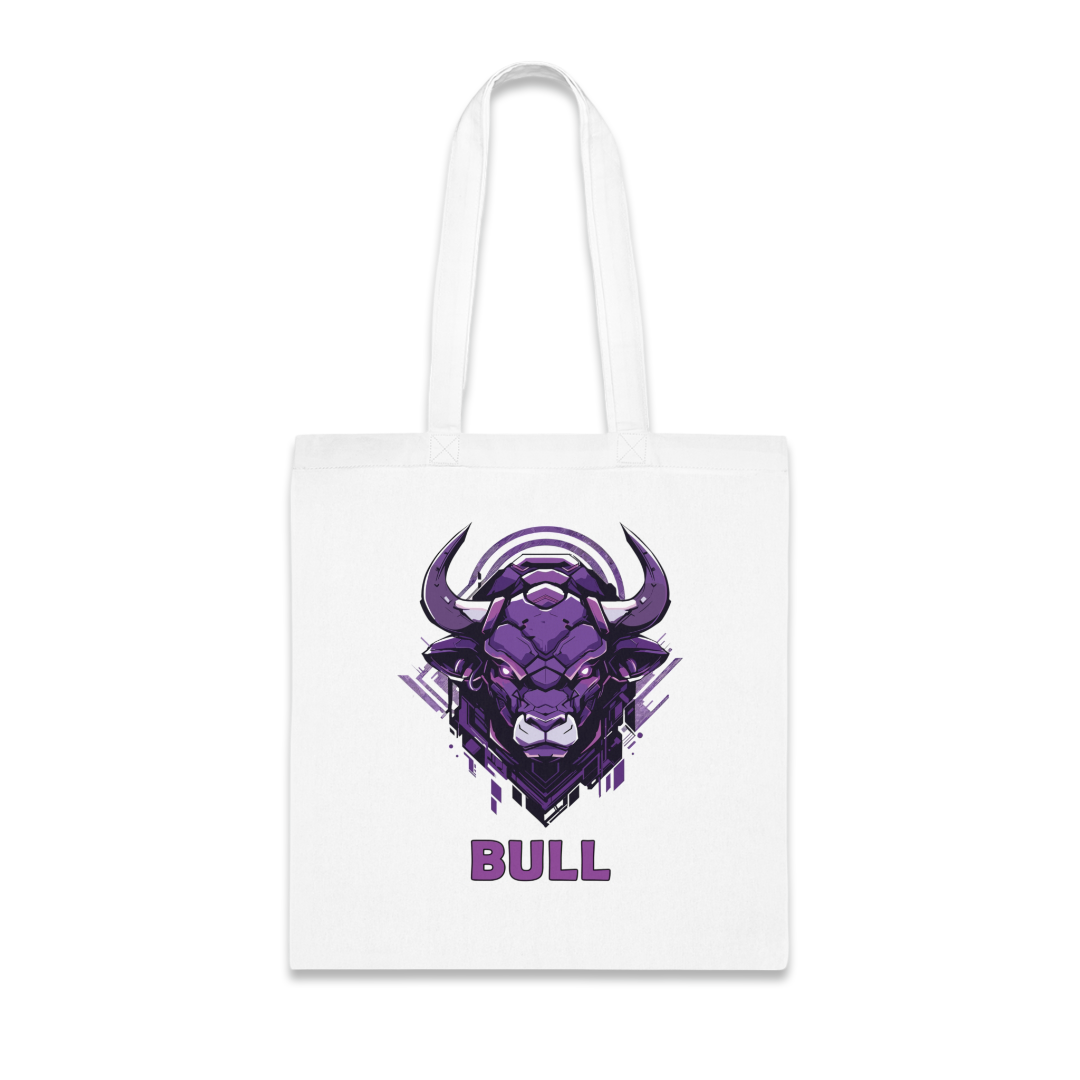 100% Cotton Canvas Tote Bag | Mascot-Bull-016