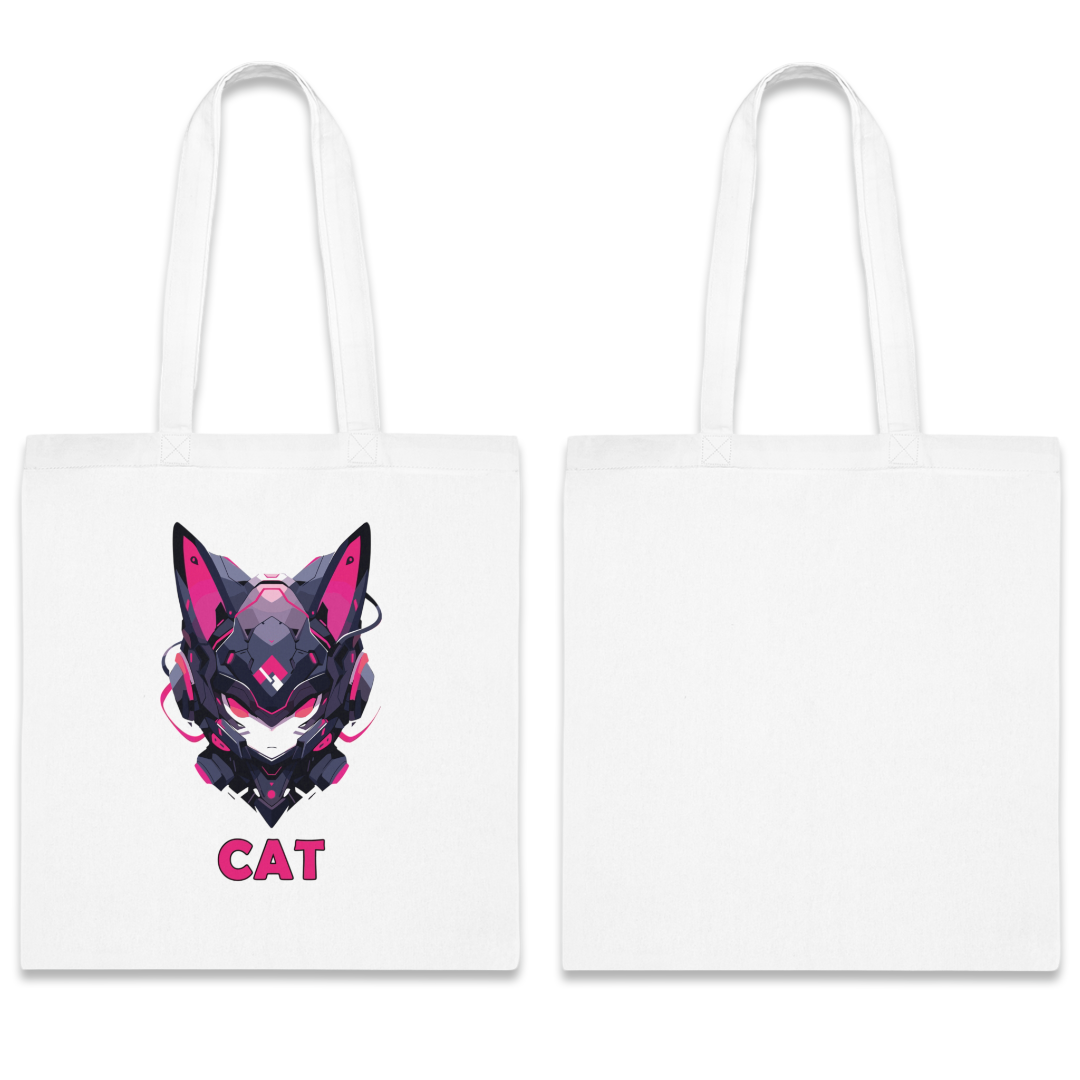 100%纯棉帆布手提袋 | Mascot-Cat-001