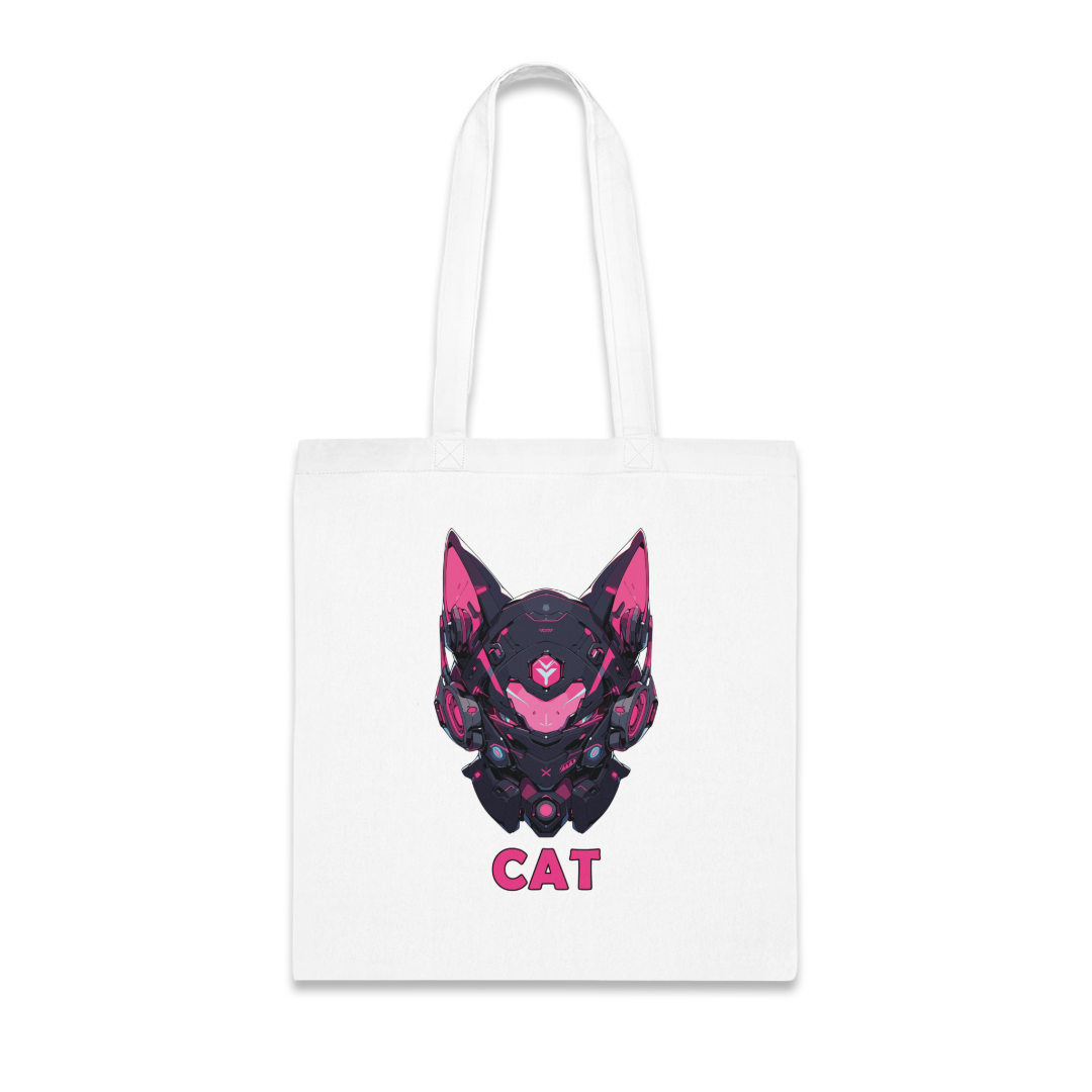 100% Cotton Canvas Tote Bag | Mascot-Cat-002