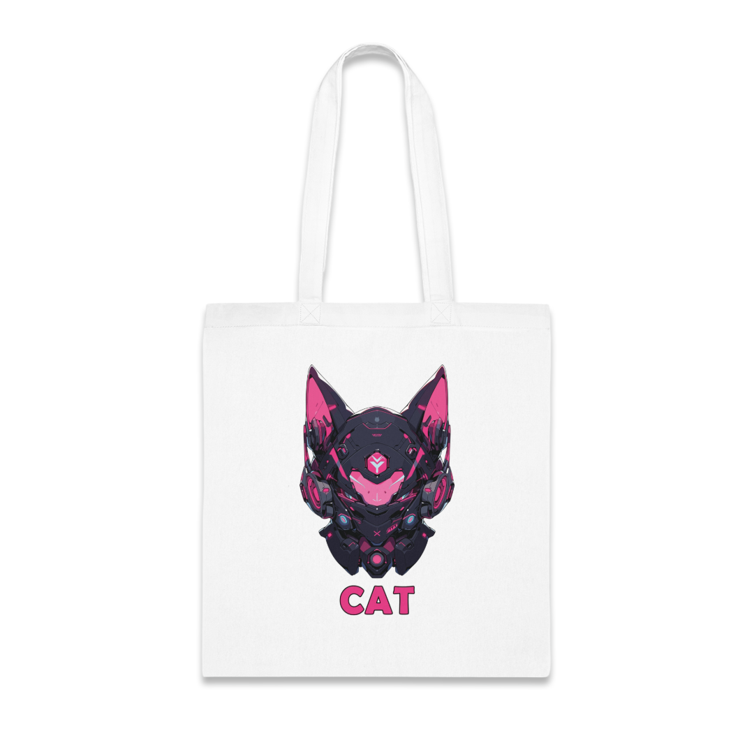 100%纯棉帆布手提袋 | Mascot-Cat-002