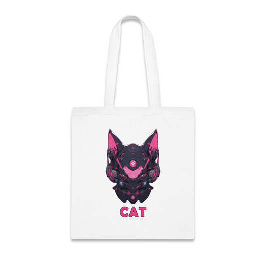 100% Cotton Canvas Tote Bag | Mascot-Cat-002