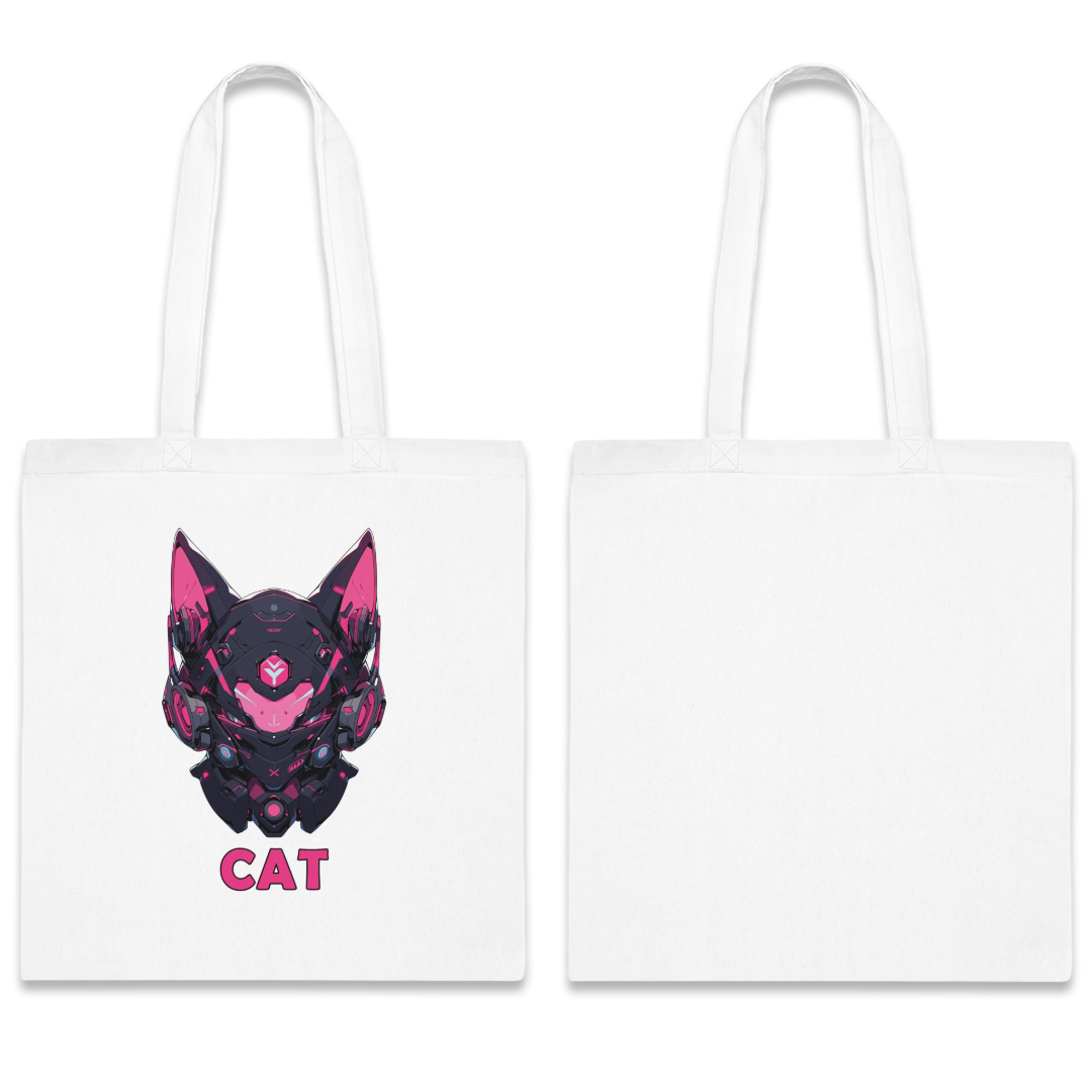 100%纯棉帆布手提袋 | Mascot-Cat-002