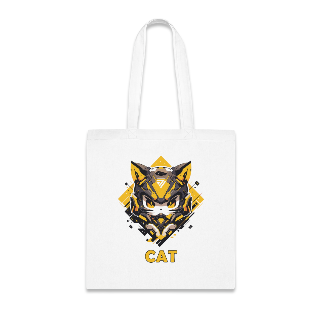 100%纯棉帆布手提袋 | Mascot-Cat-003