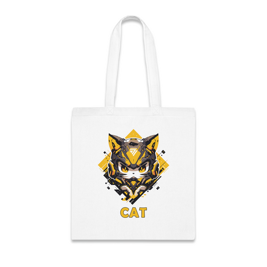 100% Cotton Canvas Tote Bag | Mascot-Cat-003