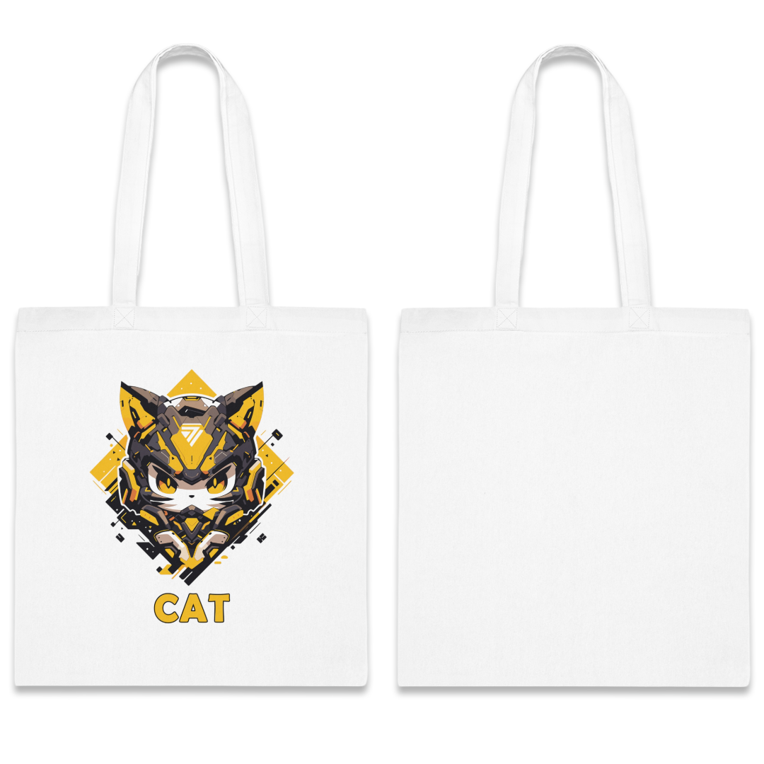 100% Cotton Canvas Tote Bag | Mascot-Cat-003