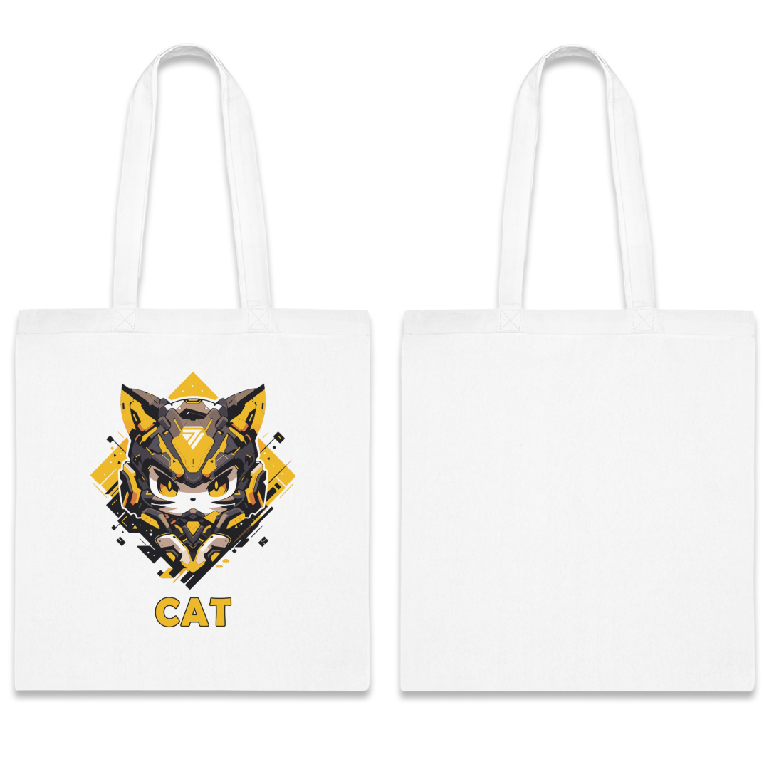 100%纯棉帆布手提袋 | Mascot-Cat-003