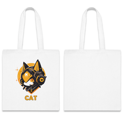 100% Cotton Canvas Tote Bag | Mascot-Cat-004