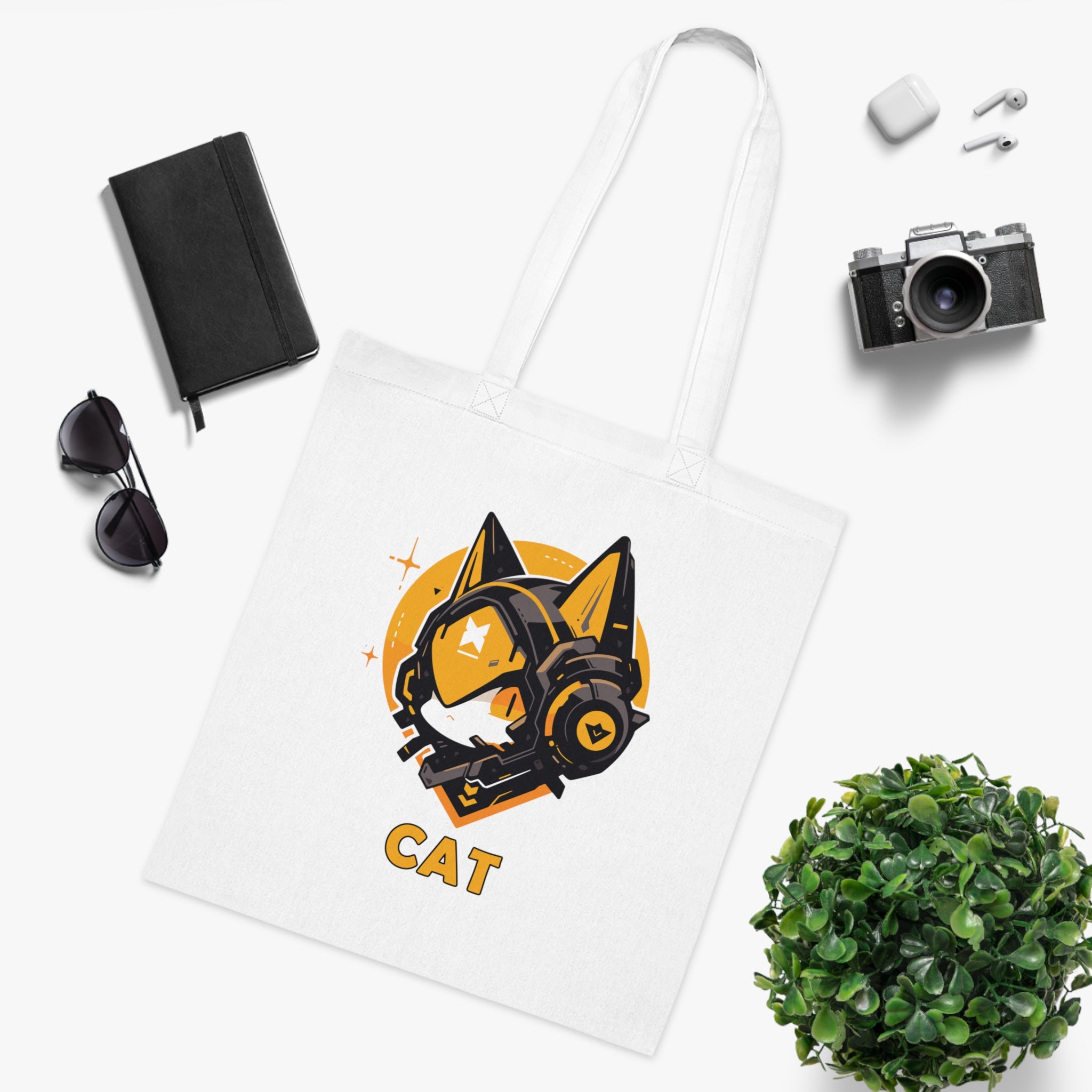 100%纯棉帆布手提袋 | Mascot-Cat-004