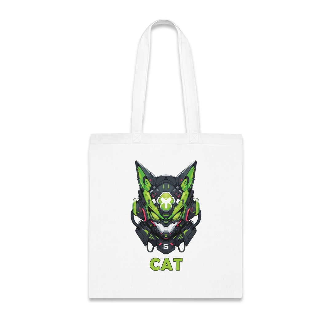 100% Cotton Canvas Tote Bag | Mascot-Cat-005