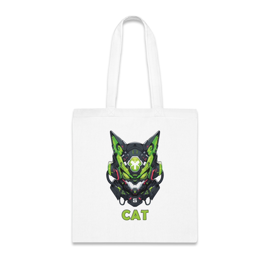 100%纯棉帆布手提袋 | Mascot-Cat-005