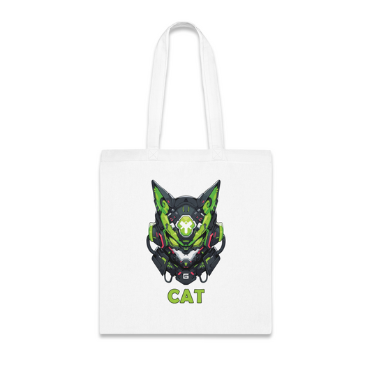 100% Cotton Canvas Tote Bag | Mascot-Cat-005