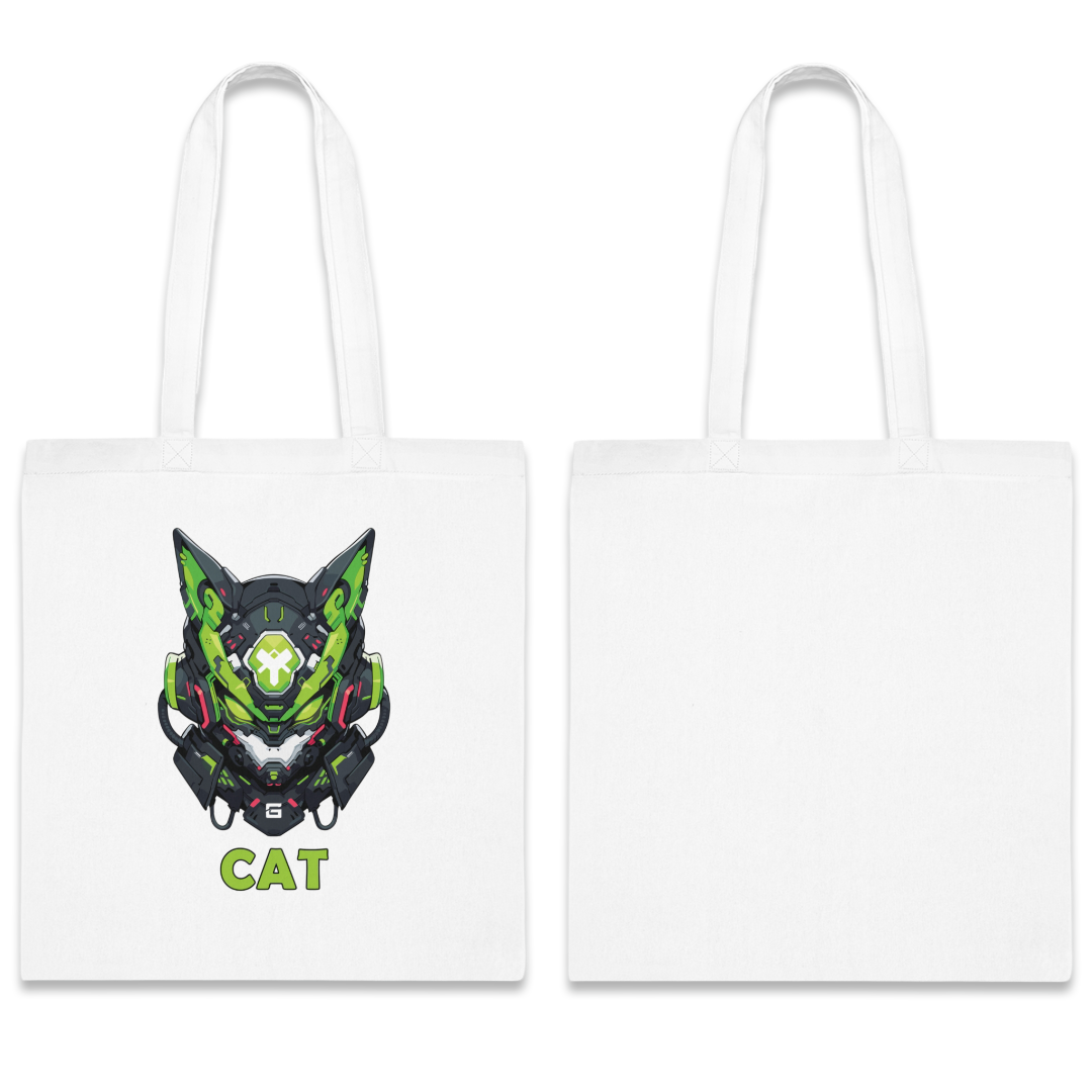 100% Cotton Canvas Tote Bag | Mascot-Cat-005