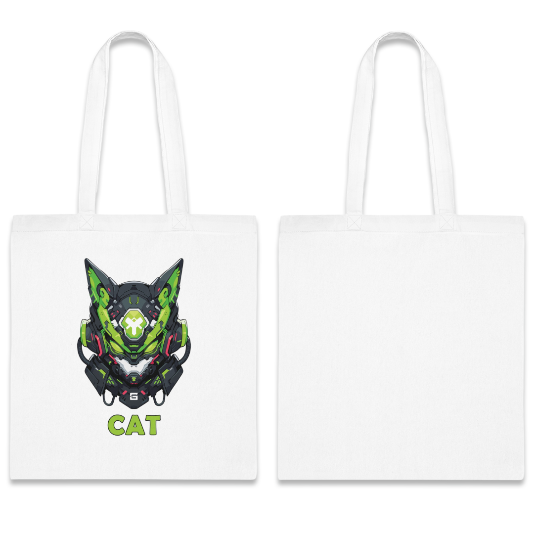 100%纯棉帆布手提袋 | Mascot-Cat-005