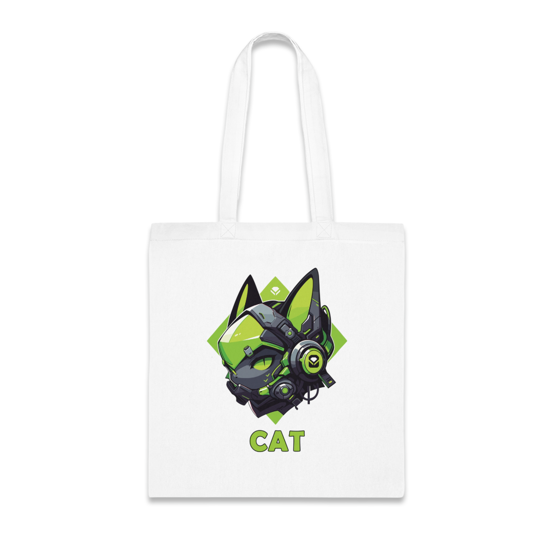 100% Cotton Canvas Tote Bag | Mascot-Cat-006