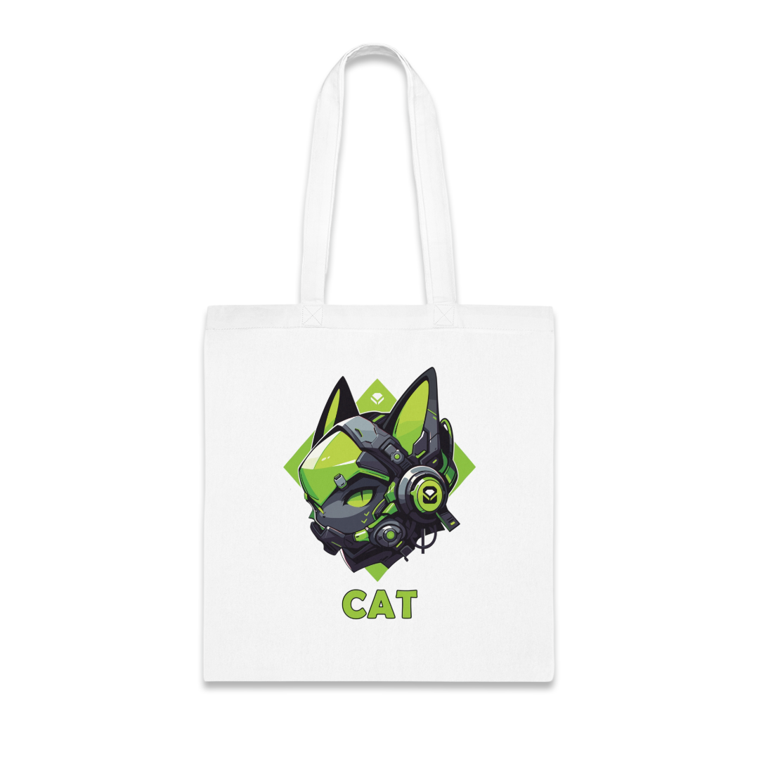 100%纯棉帆布手提袋 | Mascot-Cat-006