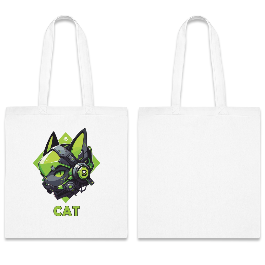 100% Cotton Canvas Tote Bag | Mascot-Cat-006