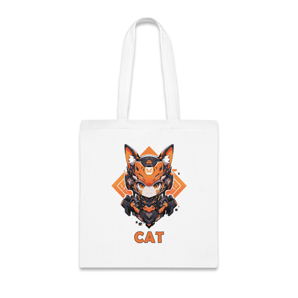 100% Cotton Canvas Tote Bag | Mascot-Cat-007