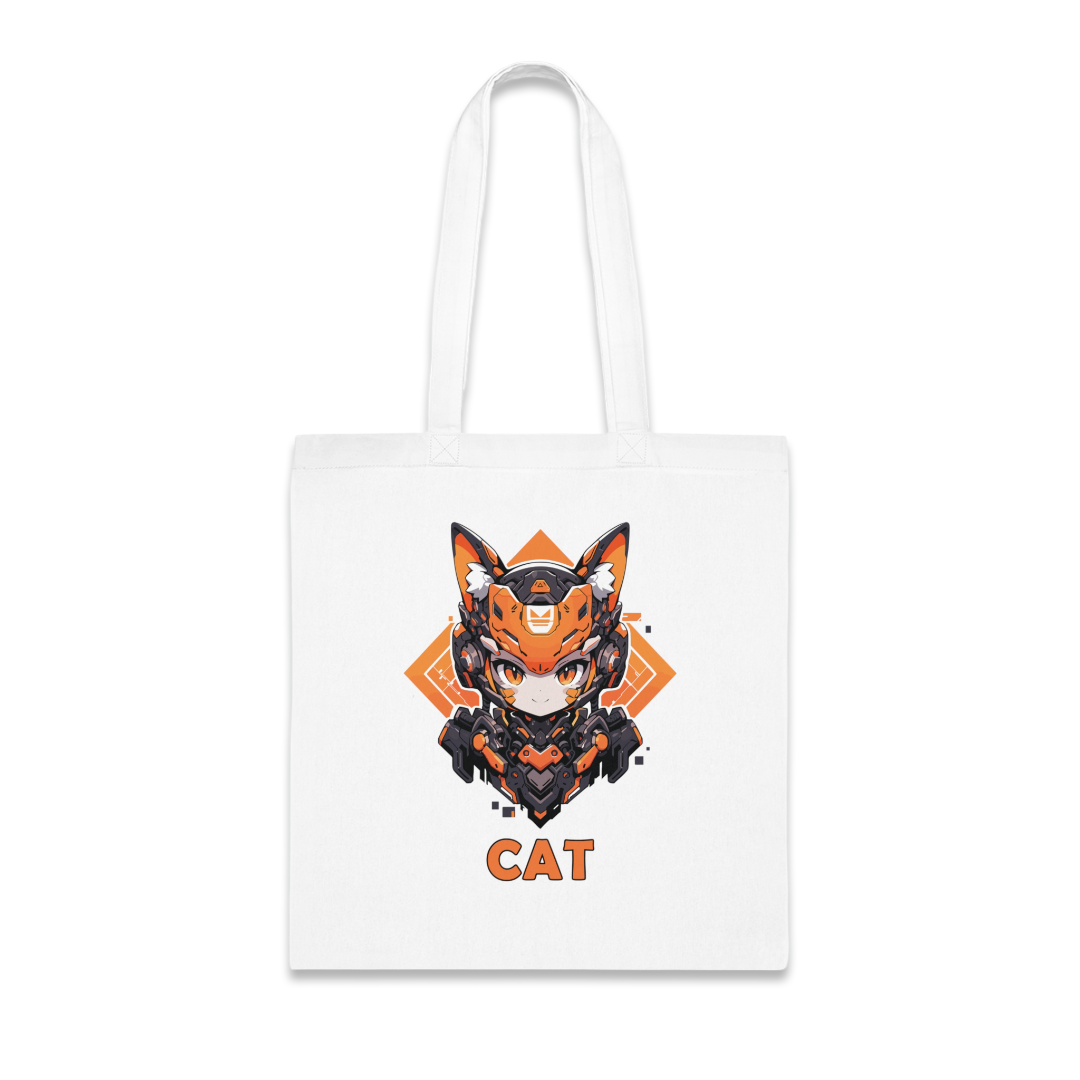 100%纯棉帆布手提袋 | Mascot-Cat-007