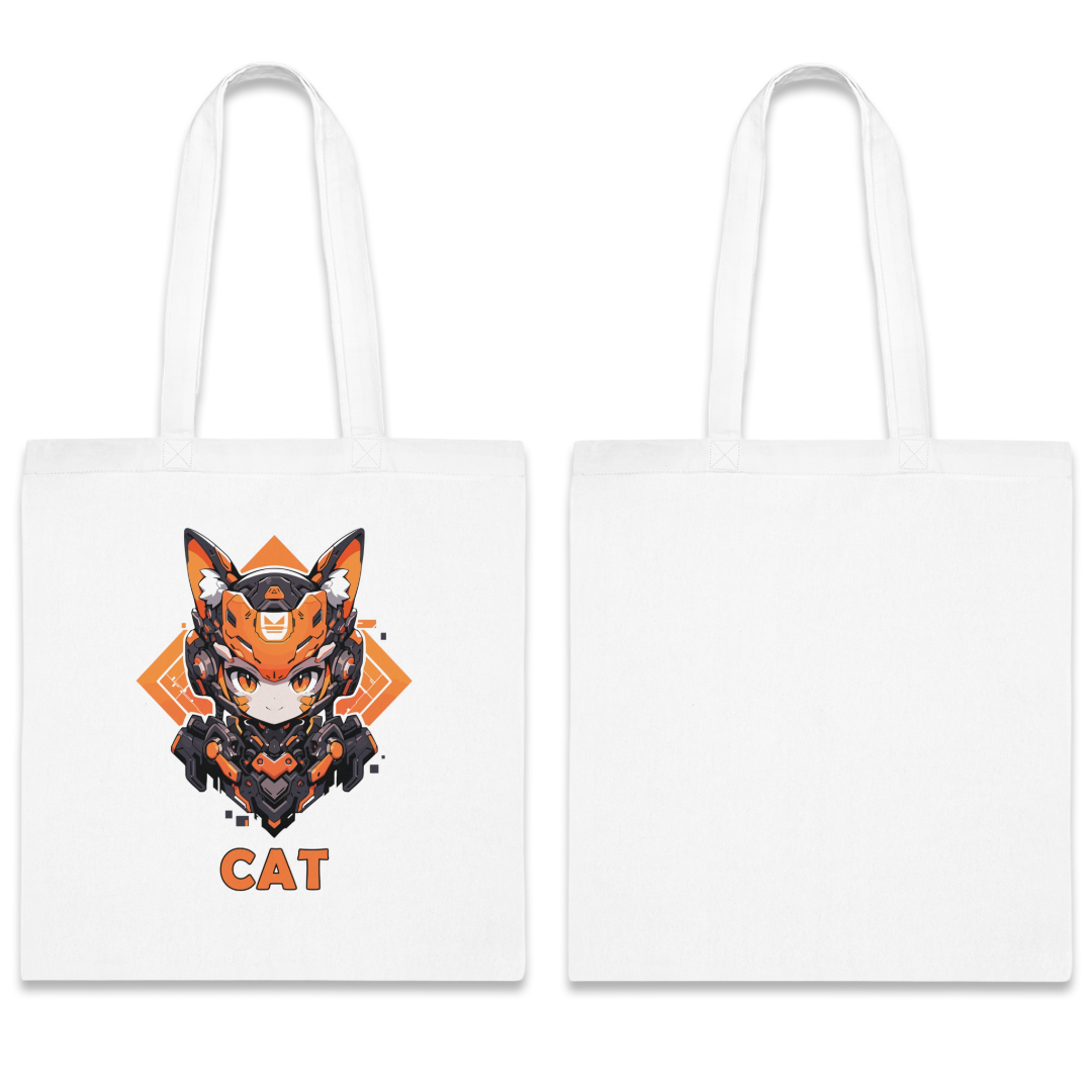100%纯棉帆布手提袋 | Mascot-Cat-007