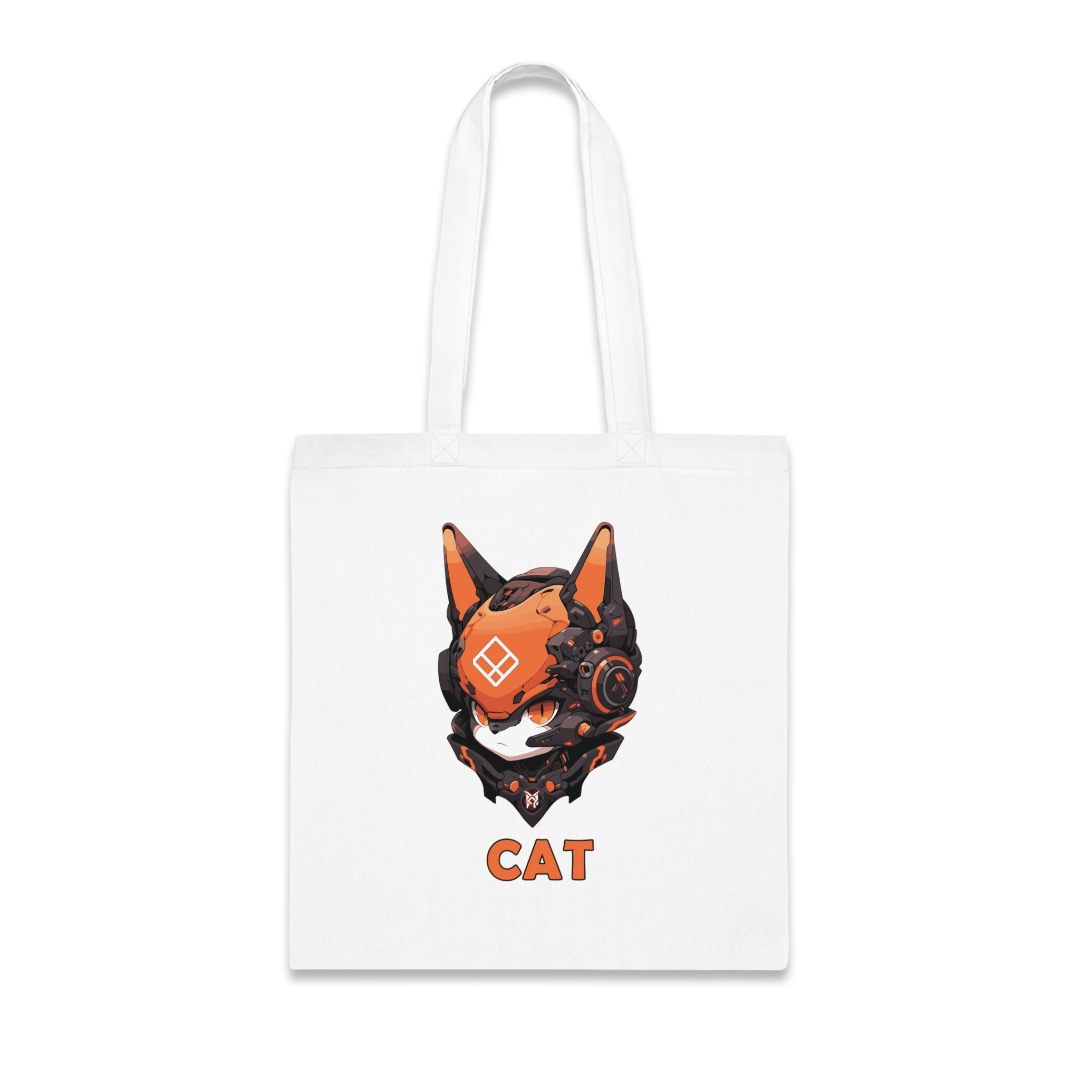 100%纯棉帆布手提袋 | Mascot-Cat-008