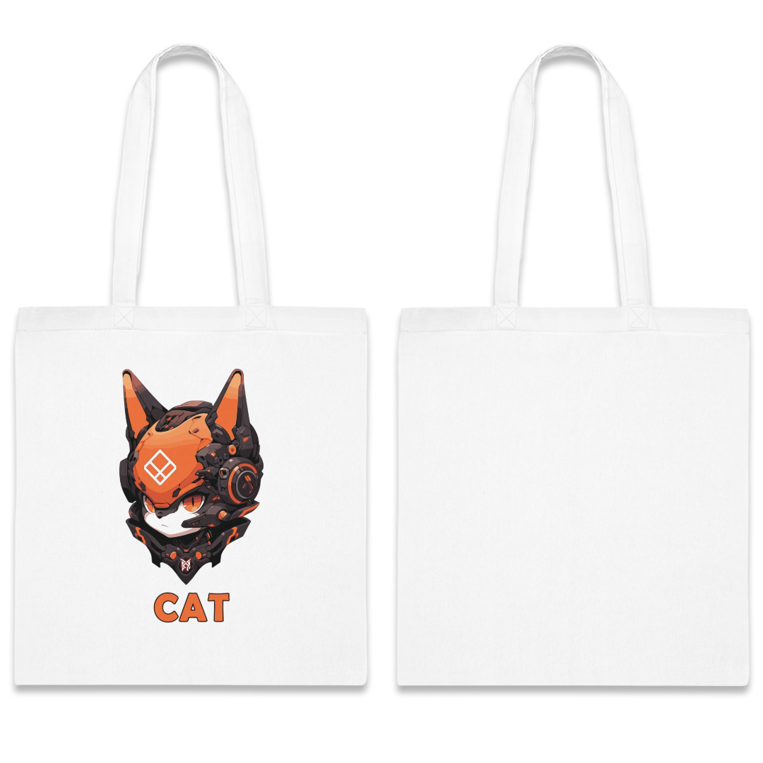 100%纯棉帆布手提袋 | Mascot-Cat-008