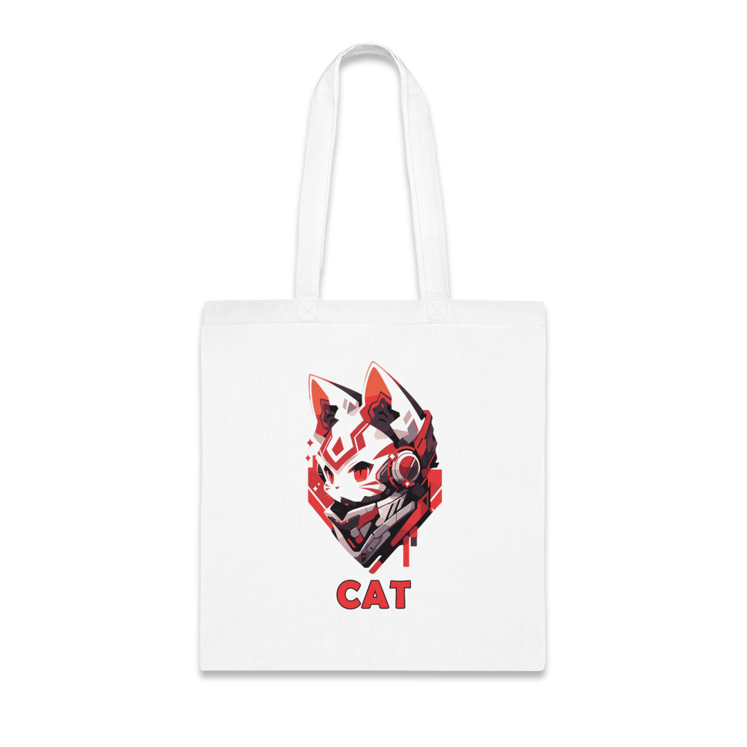 100% Cotton Canvas Tote Bag | Mascot-Cat-009