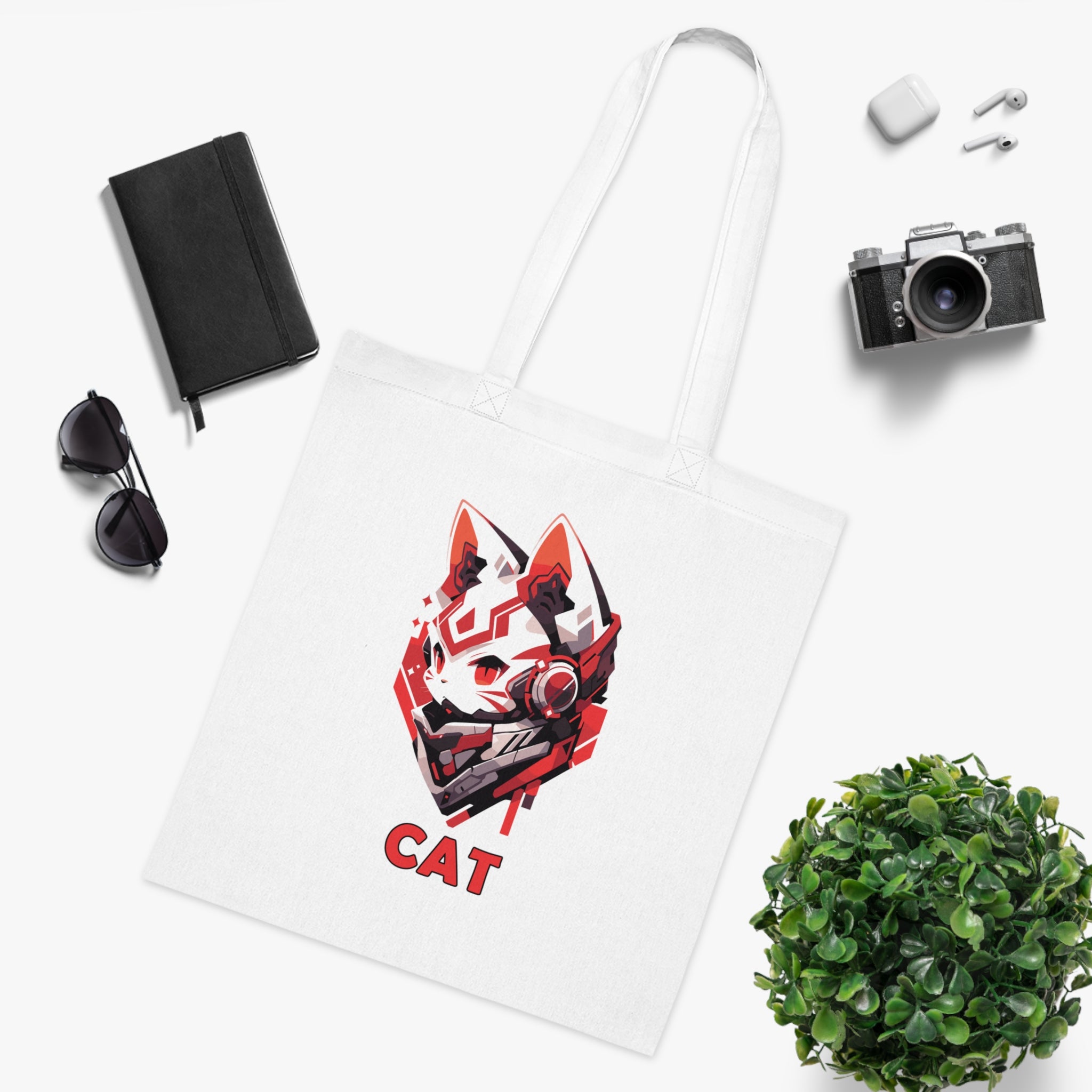 100%纯棉帆布手提袋 | Mascot-Cat-009