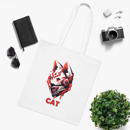 100% Cotton Canvas Tote Bag | Mascot-Cat-009