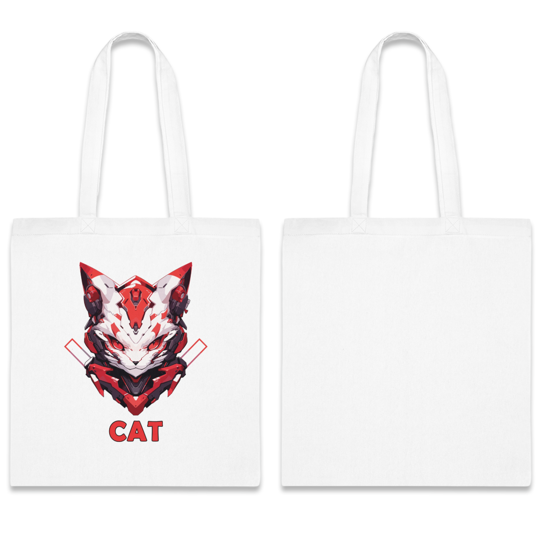 100% Cotton Canvas Tote Bag | Mascot-Cat-010