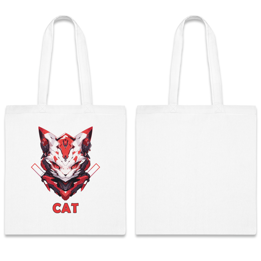 100%纯棉帆布手提袋 | Mascot-Cat-010