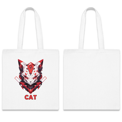 100% Cotton Canvas Tote Bag | Mascot-Cat-010