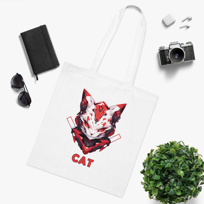 100% Cotton Canvas Tote Bag | Mascot-Cat-010