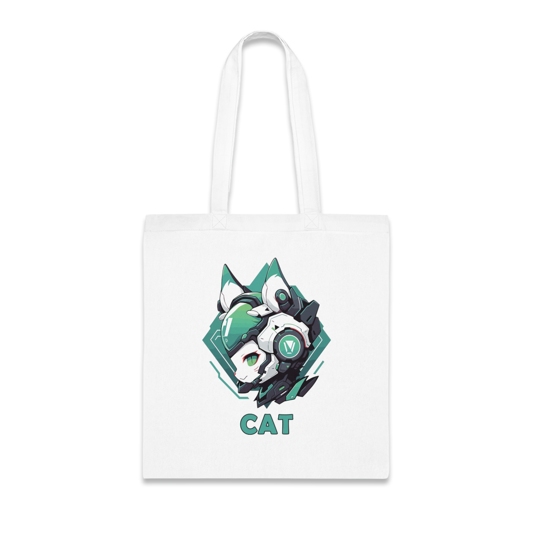 100% Cotton Canvas Tote Bag | Mascot-Cat-011