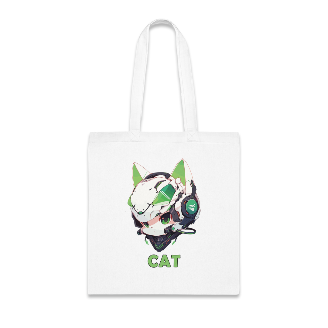 100%纯棉帆布手提袋 | Mascot-Cat-012