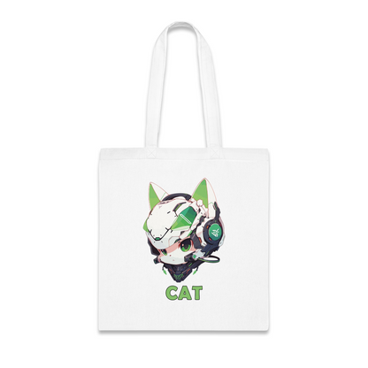 100% Cotton Canvas Tote Bag | Mascot-Cat-012