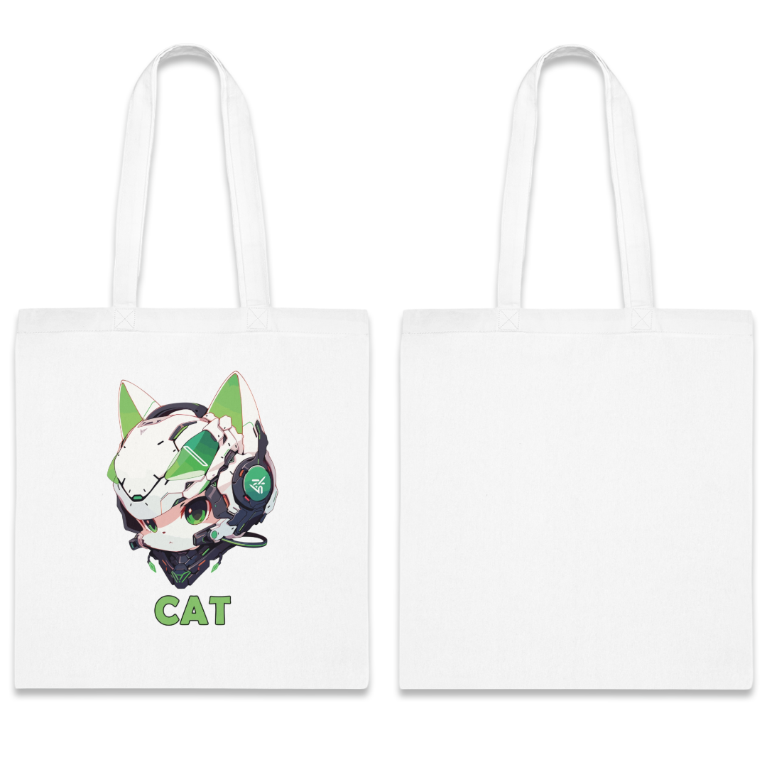 100% Cotton Canvas Tote Bag | Mascot-Cat-012