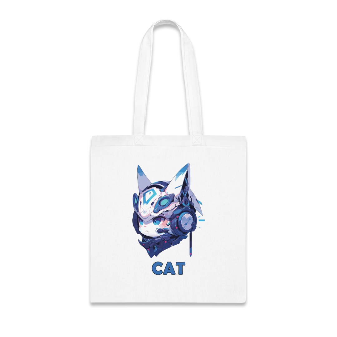 100% Cotton Canvas Tote Bag | Mascot-Cat-013