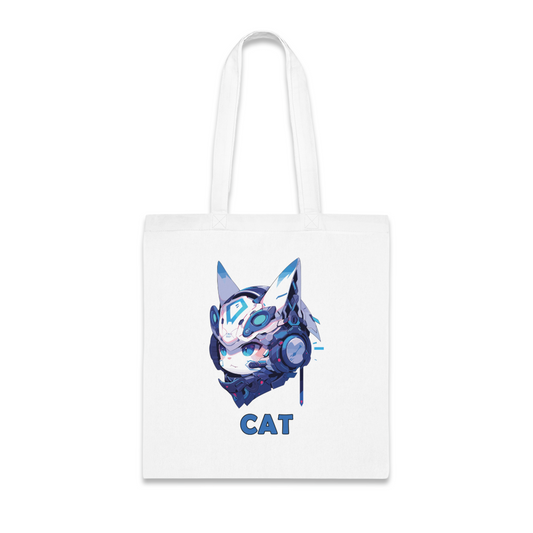 100% Cotton Canvas Tote Bag | Mascot-Cat-013