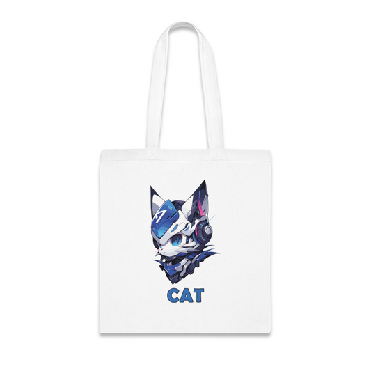 100% Cotton Canvas Tote Bag | Mascot-Cat-014