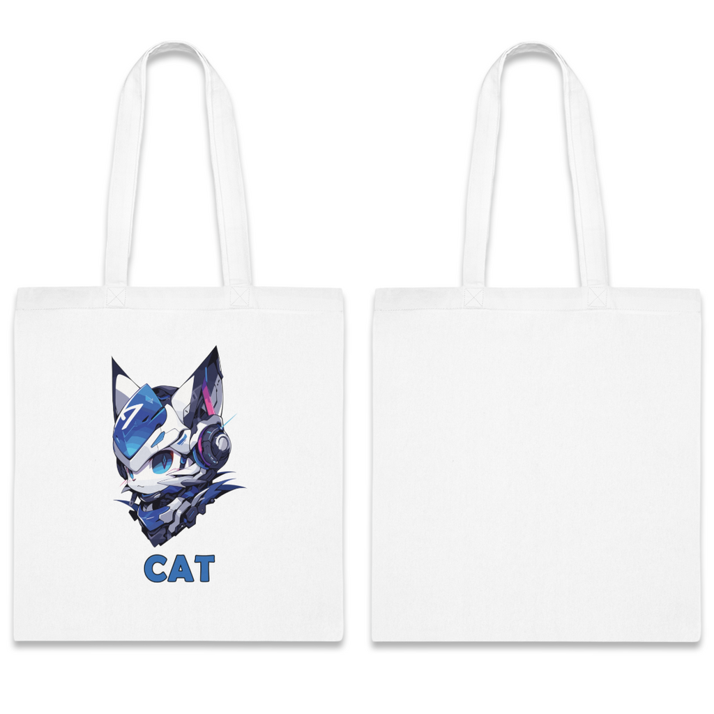 100% Cotton Canvas Tote Bag | Mascot-Cat-014