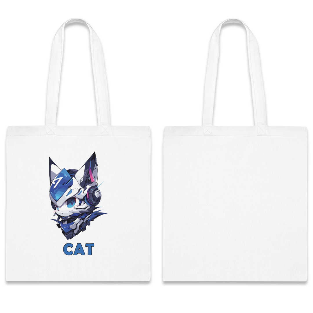 100% Cotton Canvas Tote Bag | Mascot-Cat-014