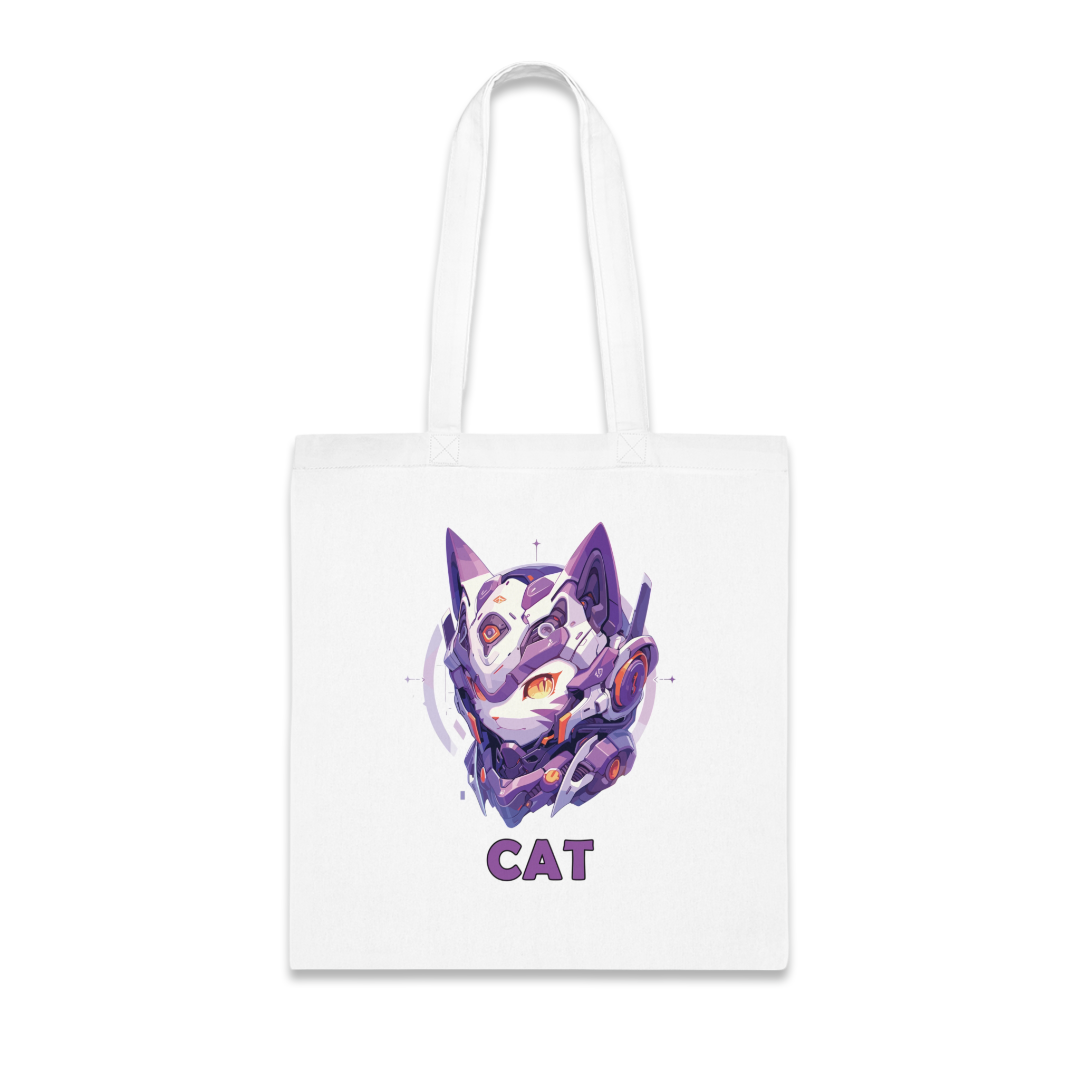 100% Cotton Canvas Tote Bag | Mascot-Cat-015