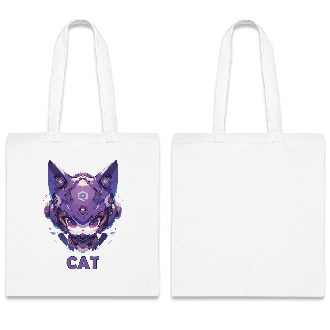 100% Cotton Canvas Tote Bag | Mascot-Cat-016